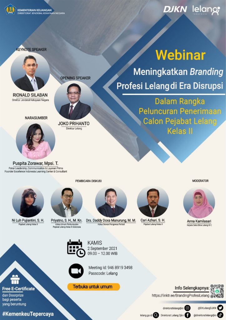 Webinar: Meningkatkan Branding Profesi Lelang Di Era Disrupsi – Lcdc ...